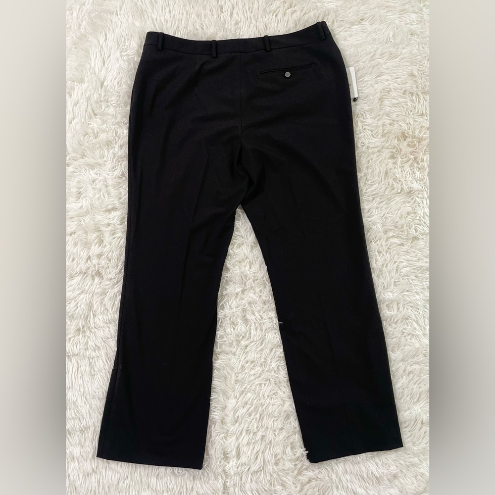 NEW Calvin Klein Career Modern Fit Trousers Dress Suit Pants Black Womens 12 L - Picture 8 of 12